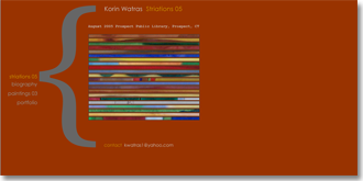 website for korin watras, striations 2005
